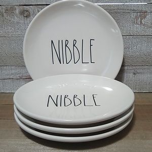 Rae Dunn 4-Pack Saucers Nibble